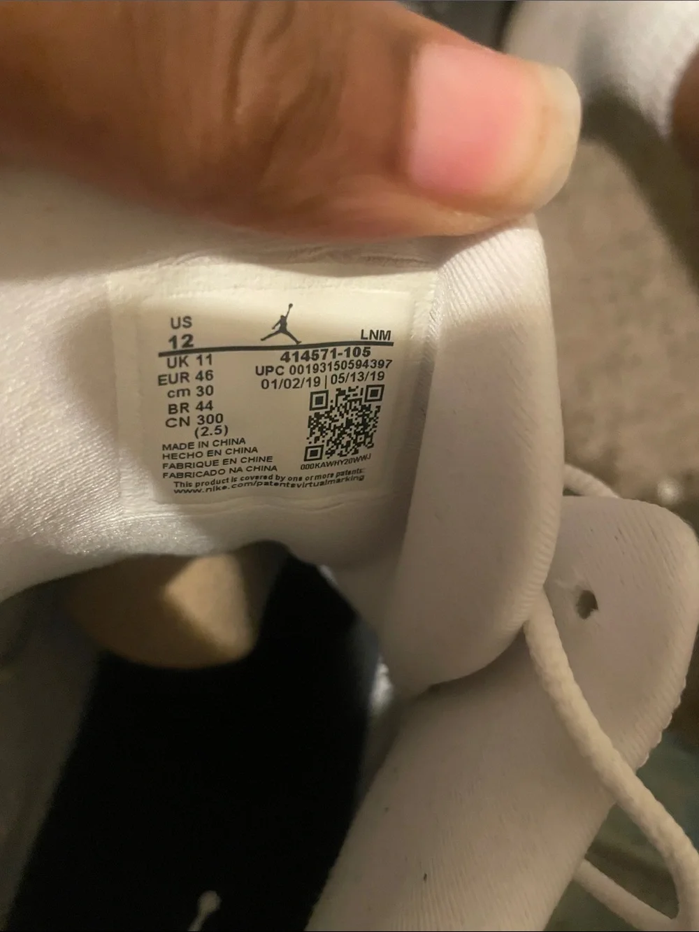 Jordan Air Jordan 13 Retro Box Label - Gray and Pink Accent